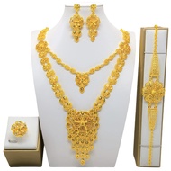 Imitation Copper Jewelry Set Bridal Gift India Dubai Vietnam Ladies Wedding Jewelry Africa Middle Ea
