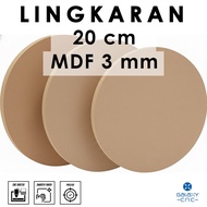 20 cm circle - 3 mm MDF - MDF board wooden MDF board/