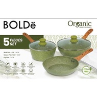 Panci Bolde ORGANIC GREEN PAN 5 pcs set / Bolde Organic Green Cookware