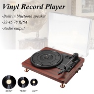 BOMGE Vintage Gramophone Phonograph Player Bluetooth Music Player Vinyl Turntable Record Player Spea