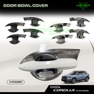 Toyota Corolla Cross CHROME CARBON Door Handle Bowl Cover Accessories Bodykit Spoiler Skirt 2022