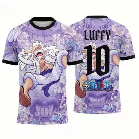 One Piece Nika Luffy Gear 5 Flame Aura 3D All Over Print Breathable Shonen Anime Harajuku Streetwear