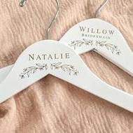 Personalized Bridesmaid Hanger, Wedding Dress Hanger, Wooden Carved Hanger, Bride Dress Hanger, Cust