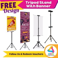 Banner Bunting Printing + Tripod Stand (FREE Design)