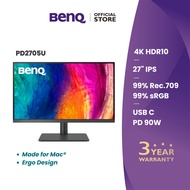BenQ PD3205U/PD2705U Mac-Ready 4K Monitor UHD IPS USB C, sRGB, HDR10, Eye-Care Monitor for Designer