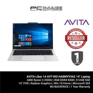 AVITA Liber V14 AVT-NS14A8MYV562 14" Laptop Grey/ Silver (R5-3500U, 8GB, 512GB, Win10H, 1 Years Warranty
