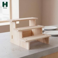Homyl Tiered Collectible Wood Display Shelf Organizer Stand for Room Decor Items Aesthetic Small Dis