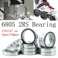 ♙6805 2RS Bearing 25*37*7 mm ( 10 PCS ) ABEC-1 Metric Thin Section 61805RS 6805 RS Ball Bearings 680