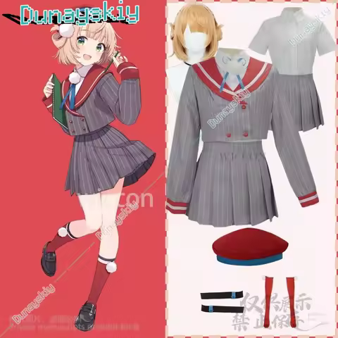 Anime Hololive Vtuber Youtuber Shigure Ui Cosplay Costume Uniform Kawaii JK School Uniform Dress Lol