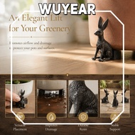 IWUYEAR 3PCS Resin Pot Feet, Non-Slip Base Weatherproof Planter Feet Risers, Decorative Animal Shape