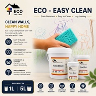 1L & 5L ECO - Easy Clean Emulsion Wall Paint, Water Based Paint, Cat Dinding Senang Bersih
