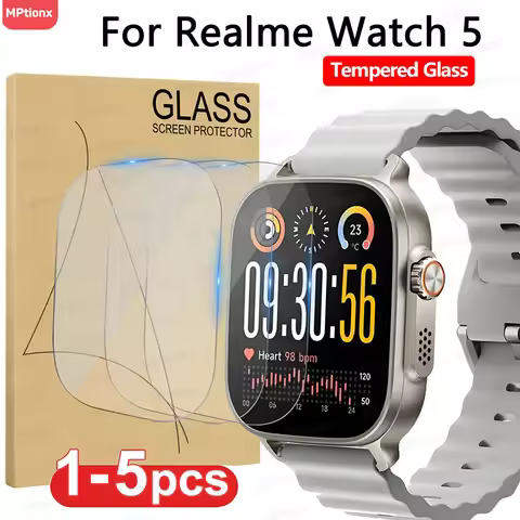 Tempered Glass For Realme Watch 5 Premium Screen Protector Durable HD Anti-scratch Film for Realme W