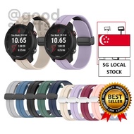 [SG FREE 🚚] Silicone Magnetic Buckle Strap For Garmin forerunner 245 245M 645 645M 158 55 Vivoactive 3 Music element Sof