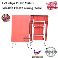 Meja Pasar Malam/ Foldable Plastic Dining Table Meja Lipat/ Meja Plastik 2 x 3/Plastic Meja/Plastic 