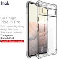 谷歌 Google Pixel 6 Pro --- IMAK 全包防摔軟套-氣囊版 (四角加厚 TPU) 透明 手機軟套 保護殼 +送 透明保護膜 Mon貼 Shock-Resistant Case (Airbag Version) with Free PET Film Screen Protector