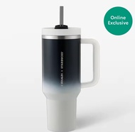 Starbucks Stainless Steel Stanley Gradient Black White Cold Cup 40 oz.
