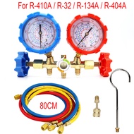 Refrigerant Manifold Gauge Air Condition Refrigeration Set For R410A R32 R404A R134A  Air Conditioning Tools With Hose And Hook