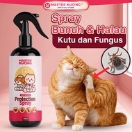 Master Kucing® Spray Kutu Bulu Gugur Sporo Luka Selsema Gatal Fungus Ubat Cacing Vitamin Barang Pets