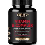 Vitamin B Complex - Contains All Essential B Vitamins - B1, B2, B3, B5, B6, B7, B9, B12 and Biotin -