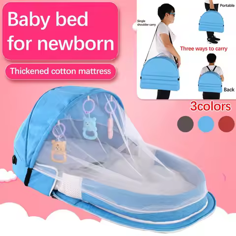 Baby Folding Camping Bed Baby Folding Crib Breathable Chair Folding Travel Basket Travel Bed Outdoor