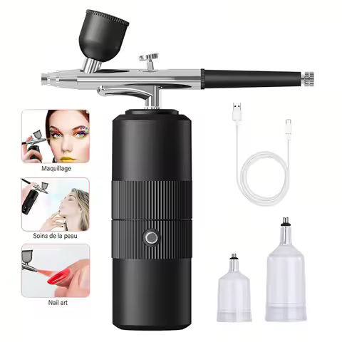 Oxygen Spray Mini Air Compressor Kit Air Brush Spray Nail Tattoo Process Nano Spray Nail Spray Tool