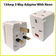 3 Way Adaptor 13A 3 pin Plug Adaptor Extension Socket Extension Plug