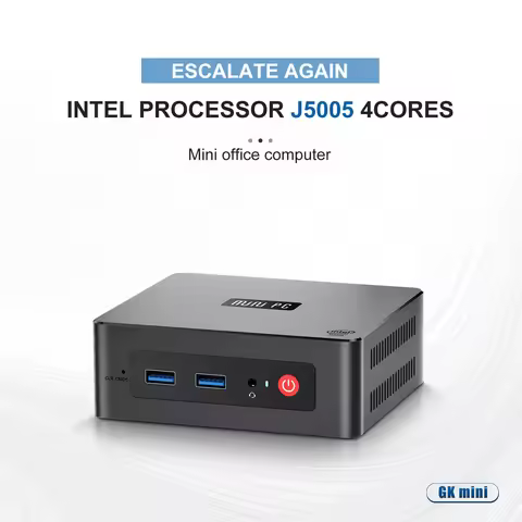 Beelink GK Mini Intel J5005 Mini PC DDR4 M.2 SATA3.0 HDD WIFI BT5.0 USB3.0 HDMI*2 RJ45 1000M LAN Des
