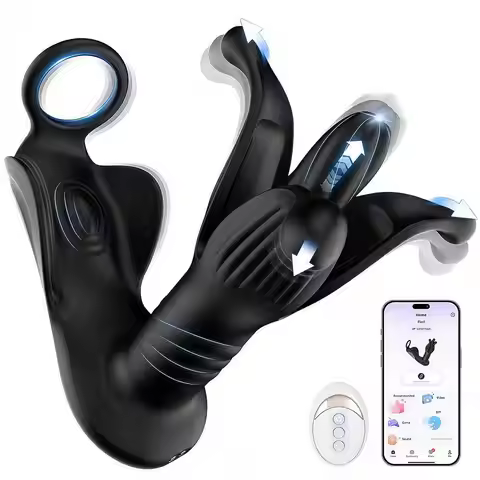 Hell's Flower Expansion Anal Stopper Stretch Back Court orgasmic Massage Vibrator Wireless Remote Co