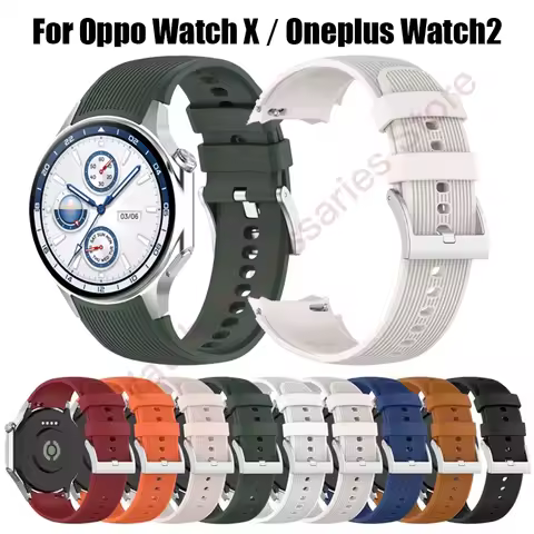 For OnePlus Watch 2 Strap Silicone Replacement Correa Wristband For Oppo Watch X Smart Watch Band Br