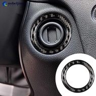 NOBELJIAOO Carbon Fiber Car Ignition Switch Ring Start Decoration Circle Trim Stickers For Mercedes 