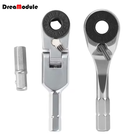 New Socket Torque Wrench Hand Tools 6.35mm Screwdriver Stainless Steel Hexagonal Ratchet Wrench Toug