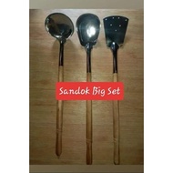♞,♘Sandok Set Stainless Half wooden
