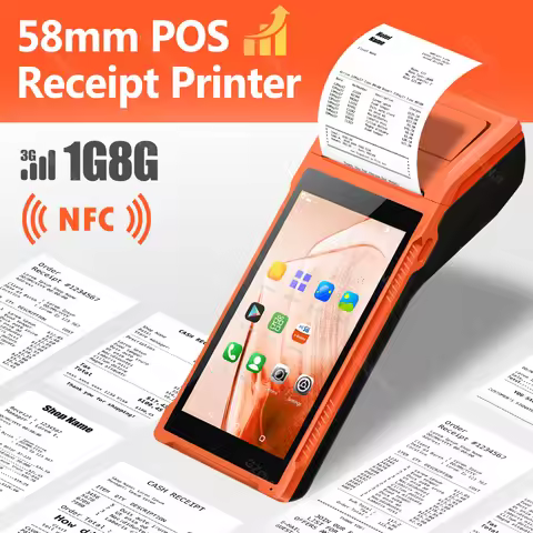 PDA Terminal POS Android System Device with 58mm Thermal Receipt Bill Printer All in one NFC Loyvers