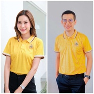 💛เสื้อโปโลสีเหลืองลายไทย เฉลิมพระเกียรติ 72 พรรษา  ใส่ได้ทั้งชาย /หญิง