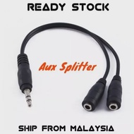 1pc 3.5mm Aux Cable Audio Stereo Extension Earphone Splitter
