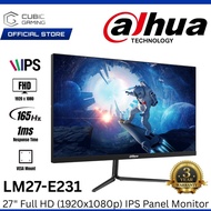 DAHUA 27" LM27-E231 FULL HD (1920x1080 @165HZ) LED IPS PANEL LCD GAMING MONITOR (1MS, INPUT: DP+ HDM