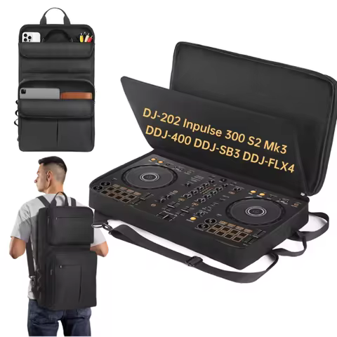 DJ Backpack Pioneer DDJ-400 DDJ-SB3 DDJ-FLX4/Roland DJ-202/Hercules Inpulse 300 DJ Controller Case B