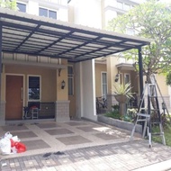 kanopi rangka besi hollow atap Alderon 1 Layer