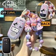 Perodua Kuromi Sanrio Car Key Case Cover For Toyota Agya Xenia Avanza Raize Veloz 2025 Remote Car Ke