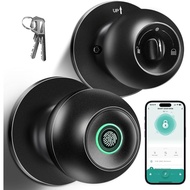Fingerprint Door Lock, Smart Fingerprint Door Knob with Lock, Biometric Door knob with App Control &