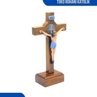 BENTICTUS SITTING CROSS 15-25 CM (RIa) CATHOLIC TABLE CROSS BENEDICT CROSS/ CATHOLIC CROSS/