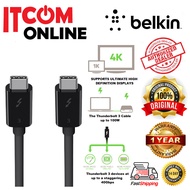 BELKIN THUNDERBOLT 3 TYPE-C TO TYPE-C 40GBPS 100W CABLE 0.5M (F2CD084BT0.8MBK) 2M (F2CD085bt2M-BLK)