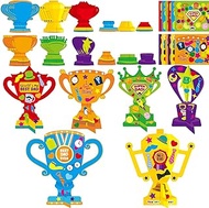 Father's Day Trophy Craft Kits for Kids DIY Make Your Own Fathers Day Trophy Tabletop Party Decorati