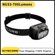 【In stock】NITECORE NU33 700Lumens Triple Output USB-C Rechargeable Headlamp Built-in 2000mAh Battery White light,+Red Light Headlight GNQC