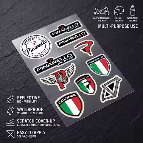 P-Pinarello-o Safety Reflective Waterproof Auto Decal Scratch Cover Stickers Universal For Bike Helm