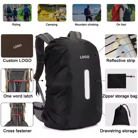 Backpack Rain Cover 15-65L Outdoor Camping Hiking Mountaineering Dust Backpack Bag Waterproof Rain C