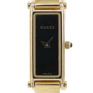 【日本直送】GUCCI 手錶 1500L 鍍金 錶殼 金色 石英 指針式顯示 黑色錶盤 女士【二手】