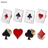 Oathnic Pack of 4  Card Lapel Pins Collar Pins Fashion Accessories Suit Brooch Dress Brooch Set for 