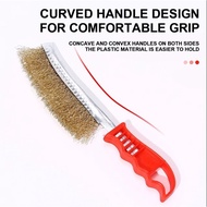 Brass Steel Wire Brush CURVED Brass Steel Brush/ Curly Brass Golok Brush/ Curved Steel Brush/ - MITR