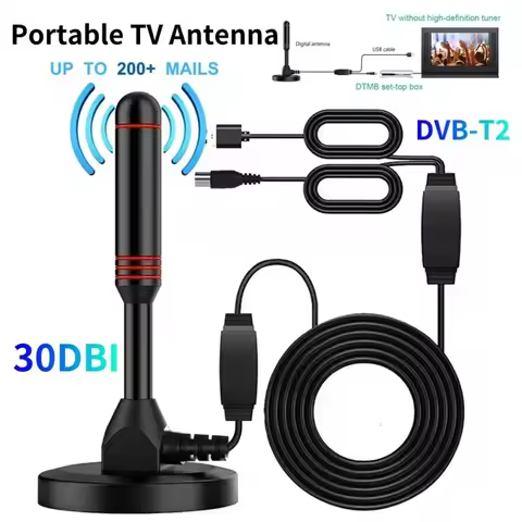 Protable Indoor 4K Digital TV Antenna Indoor HD Digital TV Antenna Storage Case For TV Receiver Quic